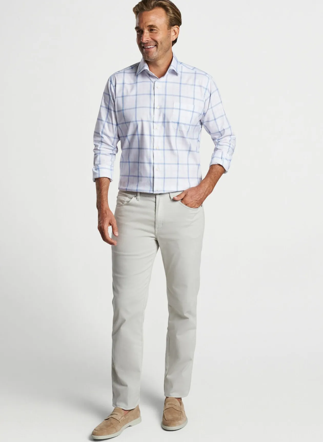 Peter Millar Sport Shirts|Abbot Crown Lite Cotton-Stretch Sport Shirt