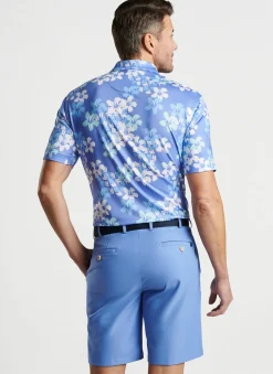 Peter Millar Sun Protection Apparel|Abstract Floral Performance Jersey Polo