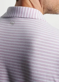 Peter Millar Polos|Albatross Stripe Cotton Blend Pique Polo