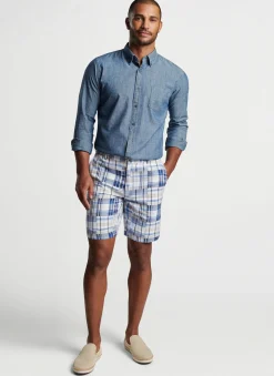 Peter Millar Shorts|Cabana Madras Cotton Short