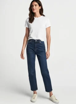 Peter Millar Pants|Crawford High Rise Straight Crop Denim Jean