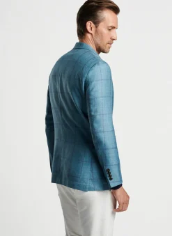 Peter Millar Sport Coats|Creston Windowpane Soft Jacket