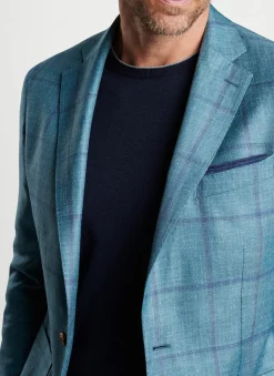 Peter Millar Sport Coats|Creston Windowpane Soft Jacket