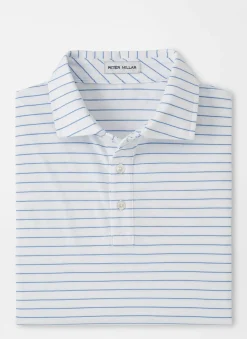 Peter Millar Polos|Crown Comfort Cotton Polo Harp Stripe
