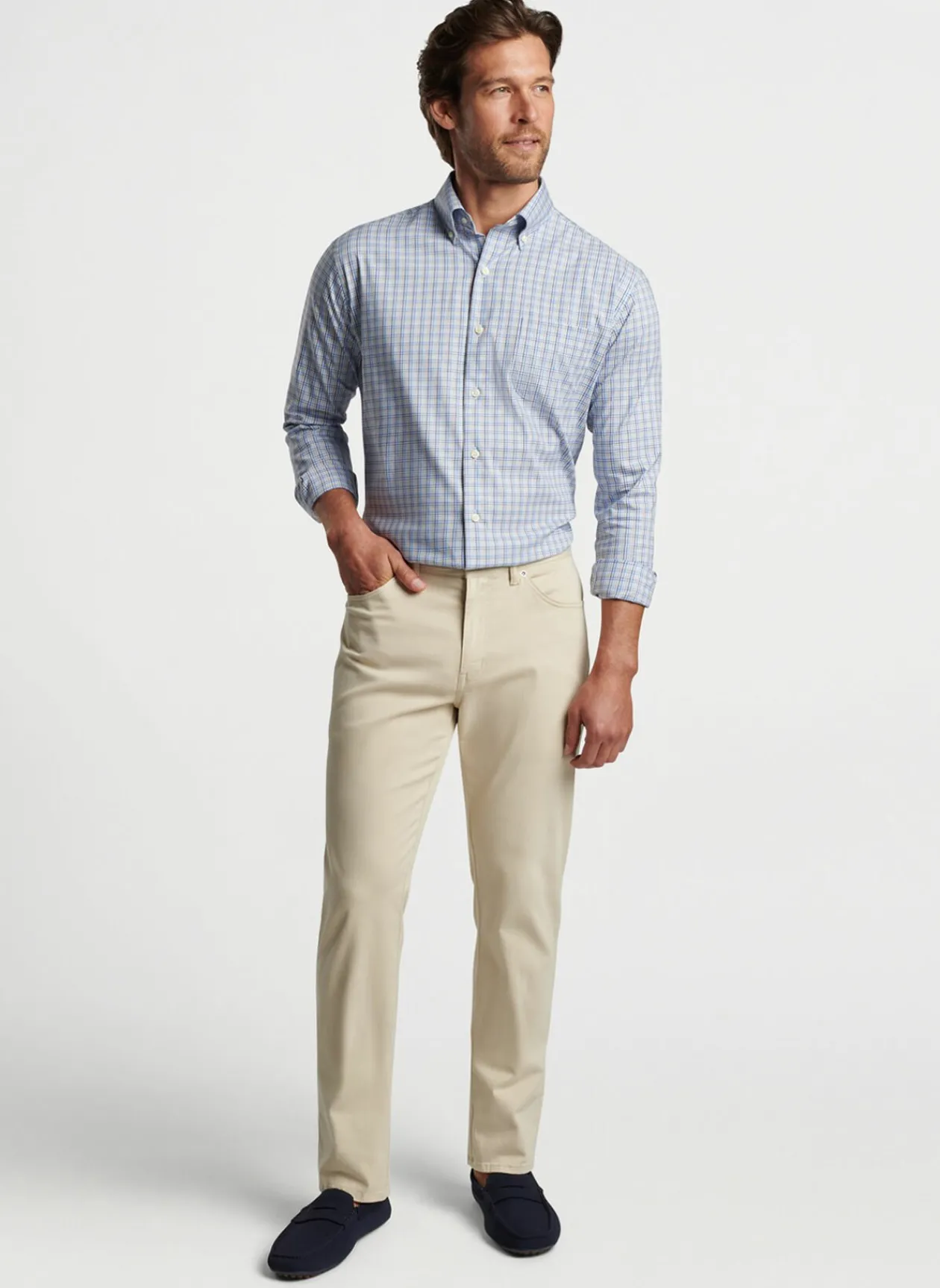 Peter Millar Sport Shirts|Cutler Crown Lite Cotton-Stretch Sport Shirt
