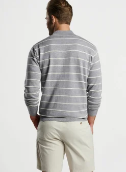 Peter Millar Sweaters|Eastham Striped Quarter-Zip Sweater