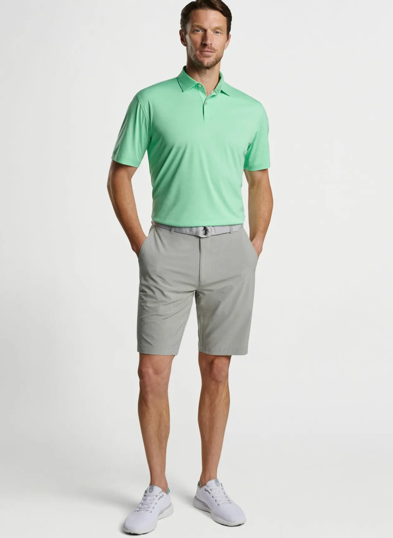 Peter Millar Sun Protection Apparel|Featherweight Performance Melange Polo