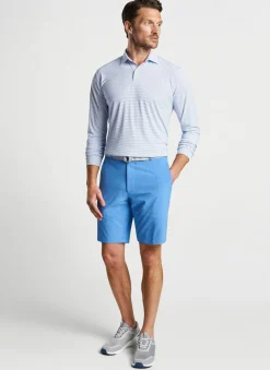 Peter Millar Sun Protection Apparel|Featherweight Performance Long Sleeve Stripe Polo