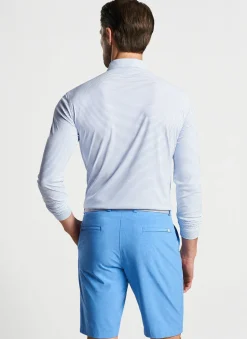 Peter Millar Sun Protection Apparel|Featherweight Performance Long Sleeve Stripe Polo