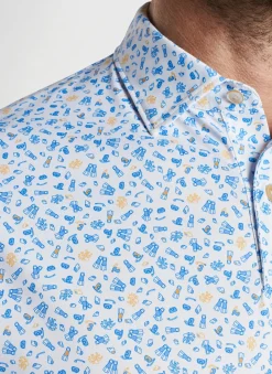 Peter Millar Sun Protection Apparel|Featherweight Performance Sea For Yourself Polo