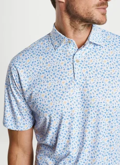 Peter Millar Sun Protection Apparel|Featherweight Performance Sea For Yourself Polo