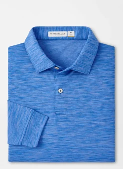 Peter Millar Sun Protection Apparel|Featherweight Performance Long Sleeve Melange Polo