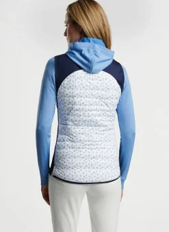 Peter Millar Women'S Golf Outerwear|Fuse Tossed Paisley Hybrid Vest