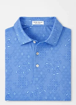 Peter Millar Sun Protection Apparel|Geo Paisley Performance Jersey Polo