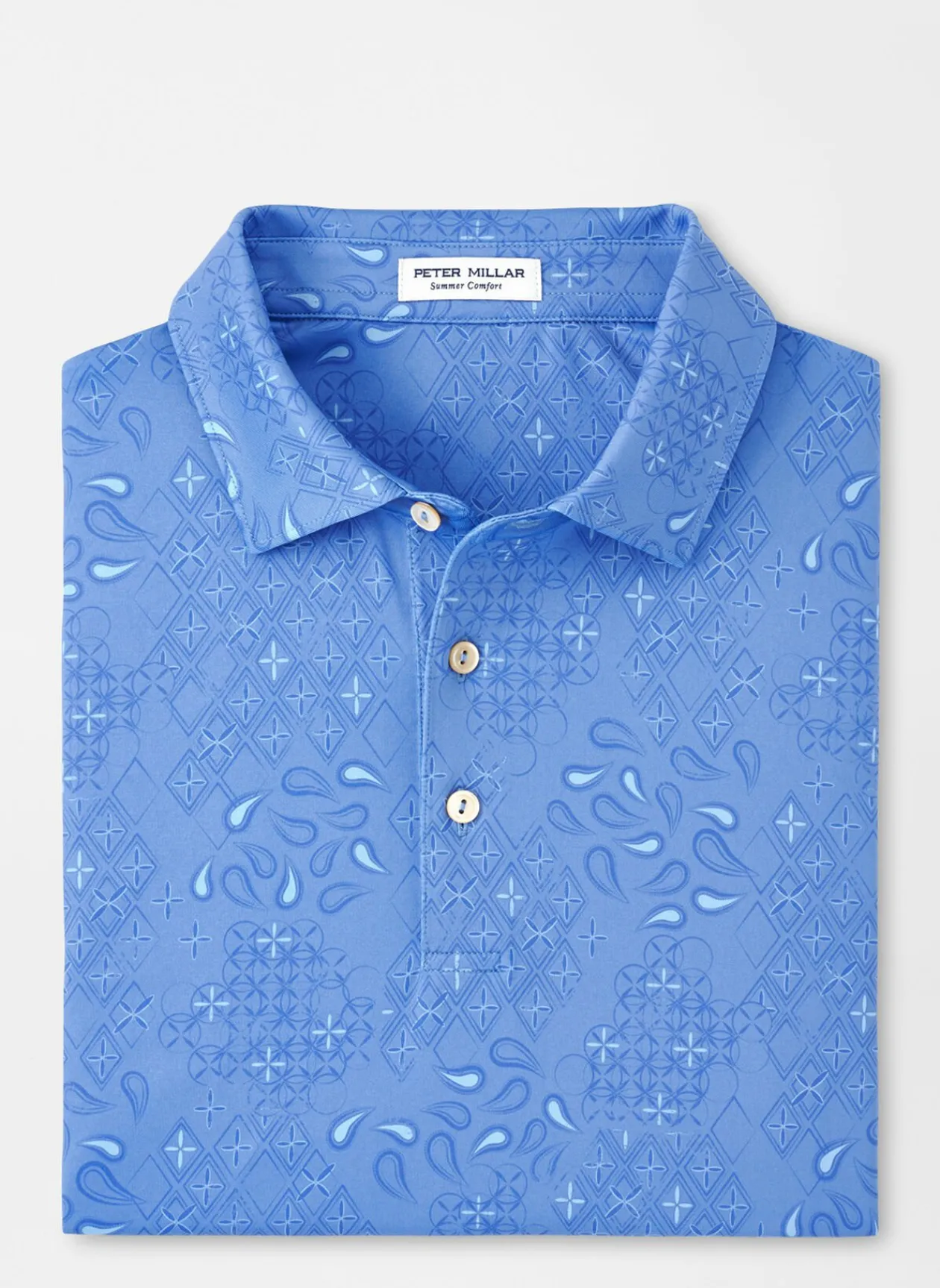 Peter Millar Sun Protection Apparel|Geo Paisley Performance Jersey Polo