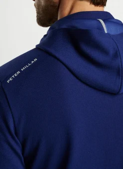 Peter Millar Pullovers & Hoodies|Grid Performance Half-Zip Hoodie