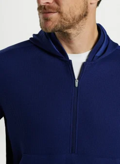 Peter Millar Pullovers & Hoodies|Grid Performance Half-Zip Hoodie