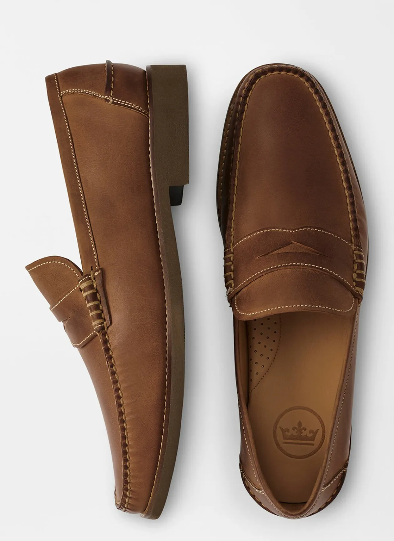 Peter Millar Loafers & Boots|Handsewn Leather Penny Loafer