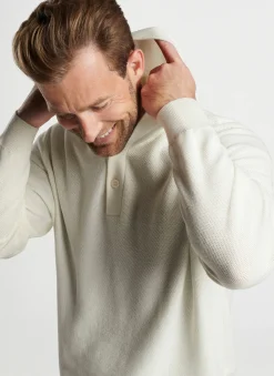 Peter Millar Pullovers & Hoodies|Hickory Henley Hoodie Sweater