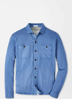 Peter Millar Sport Shirts|Lava Wash Fleece Knit Shirt Jacket