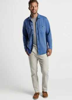 Peter Millar Sport Shirts|Lava Wash Fleece Knit Shirt Jacket