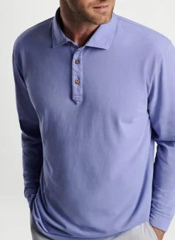 Peter Millar Polos|Lava Wash Long-Sleeve Polo