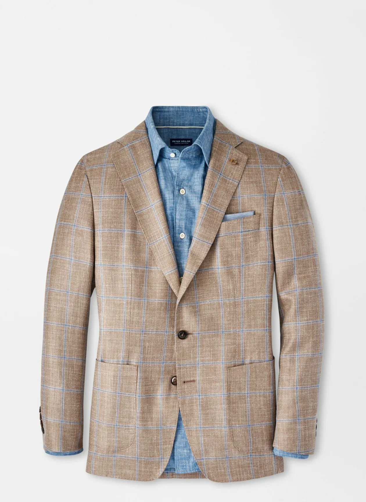 Peter Millar Sport Coats|Mason Windowpane Soft Jacket