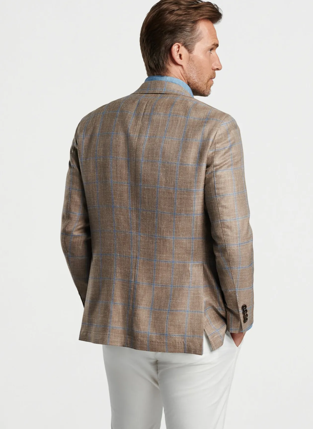 Peter Millar Sport Coats|Mason Windowpane Soft Jacket