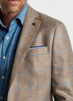 Peter Millar Sport Coats|Mason Windowpane Soft Jacket