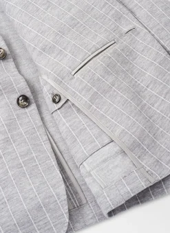 Peter Millar Sport Coats|Melton Knit Pinstripe Soft Jacket