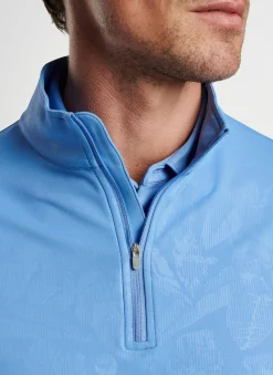 Peter Millar Pullovers & Hoodies|Perth Shadow Stripe Floral Performance Quarter-Zip