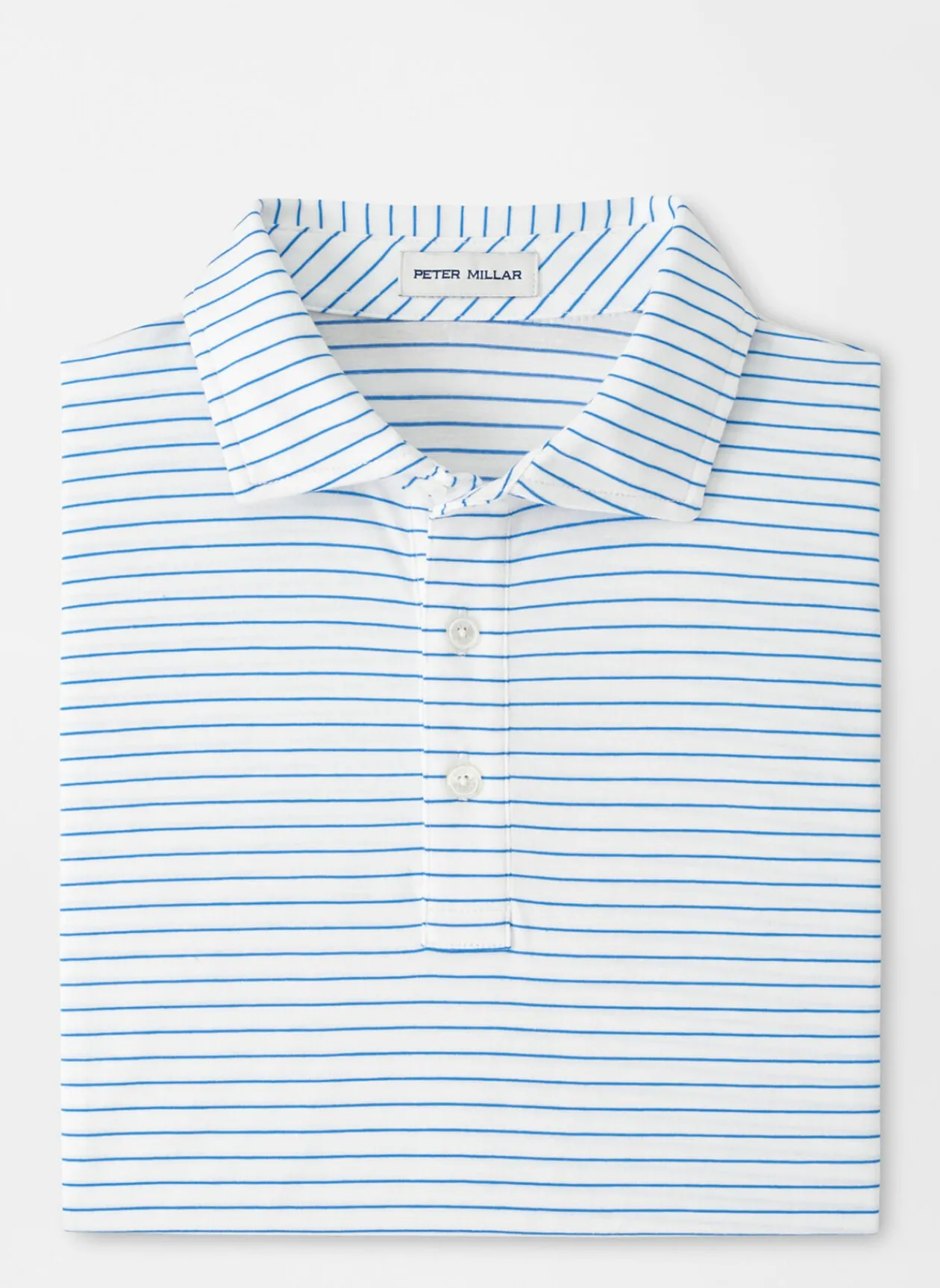Peter Millar Polos|Pilot Mill Cedar Stripe Short-Sleeve Polo