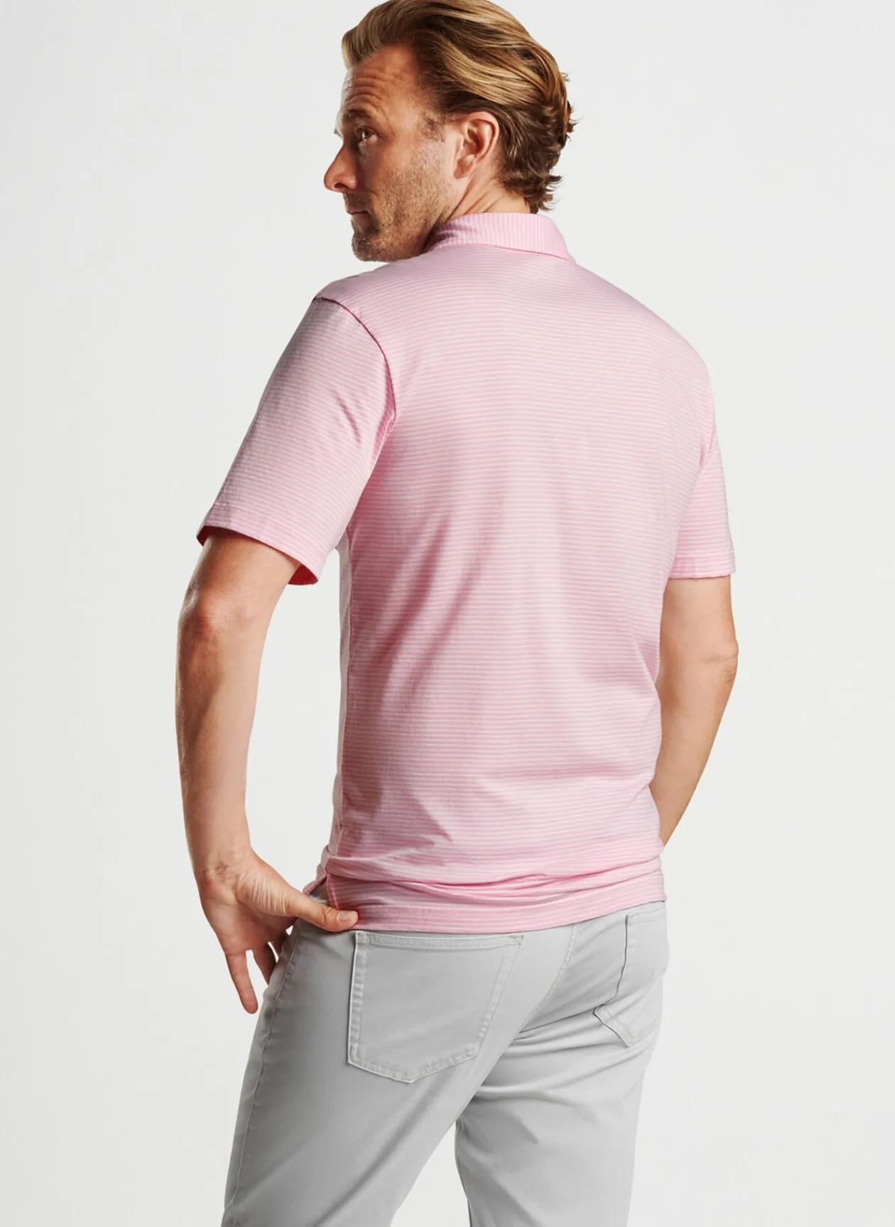 Peter Millar Polos|Pilot Mill Halifax Stripe Short-Sleeve Polo