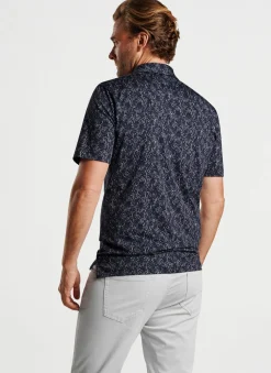 Peter Millar Polos|Pilot Mill Indigo Palms Short-Sleeve Polo