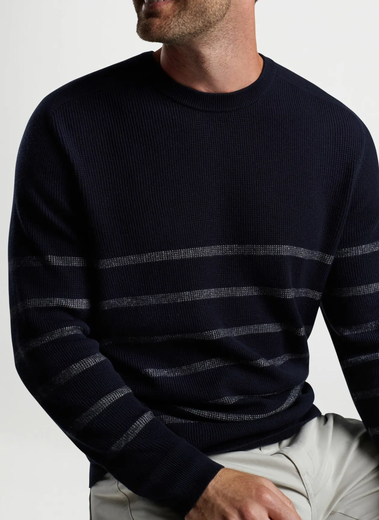 Peter Millar Sweaters|Sampson Striped Crewneck Sweater