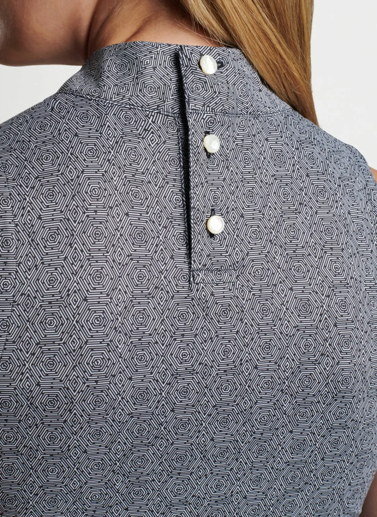 Peter Millar Polos & Shirts|Scottie Hexagons Print Sleeveless Mock Neck Shell