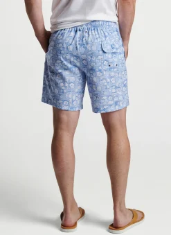 Peter Millar Swim Trunks|Shell Patchwork Swim Trunk