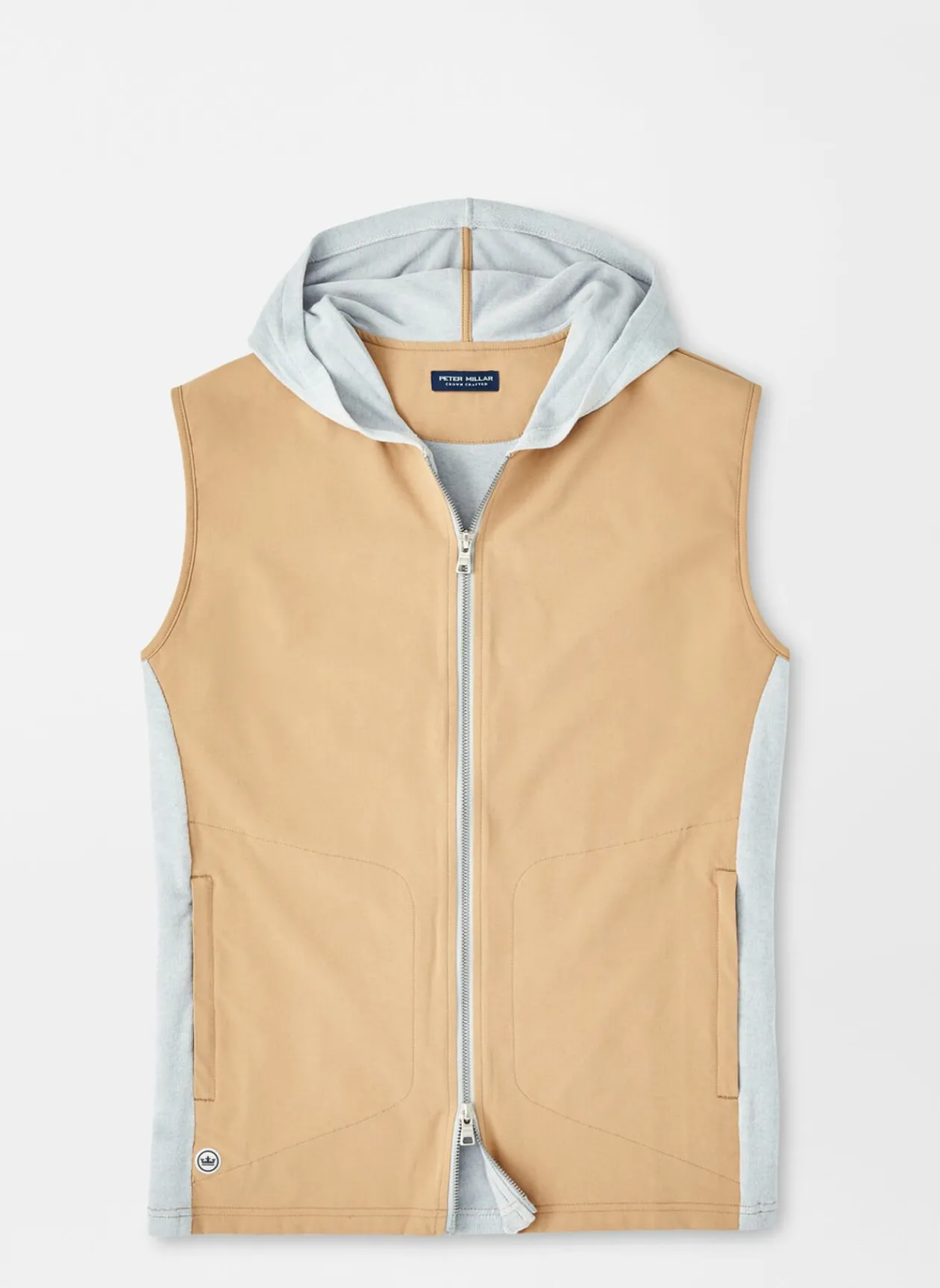 Peter Millar Vests|Solstice Performance Hybrid Full-Zip Hoodie Vest