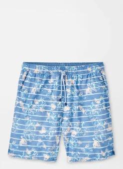 Peter Millar Swim Trunks|Surf'S Up Striped Swim Trunk