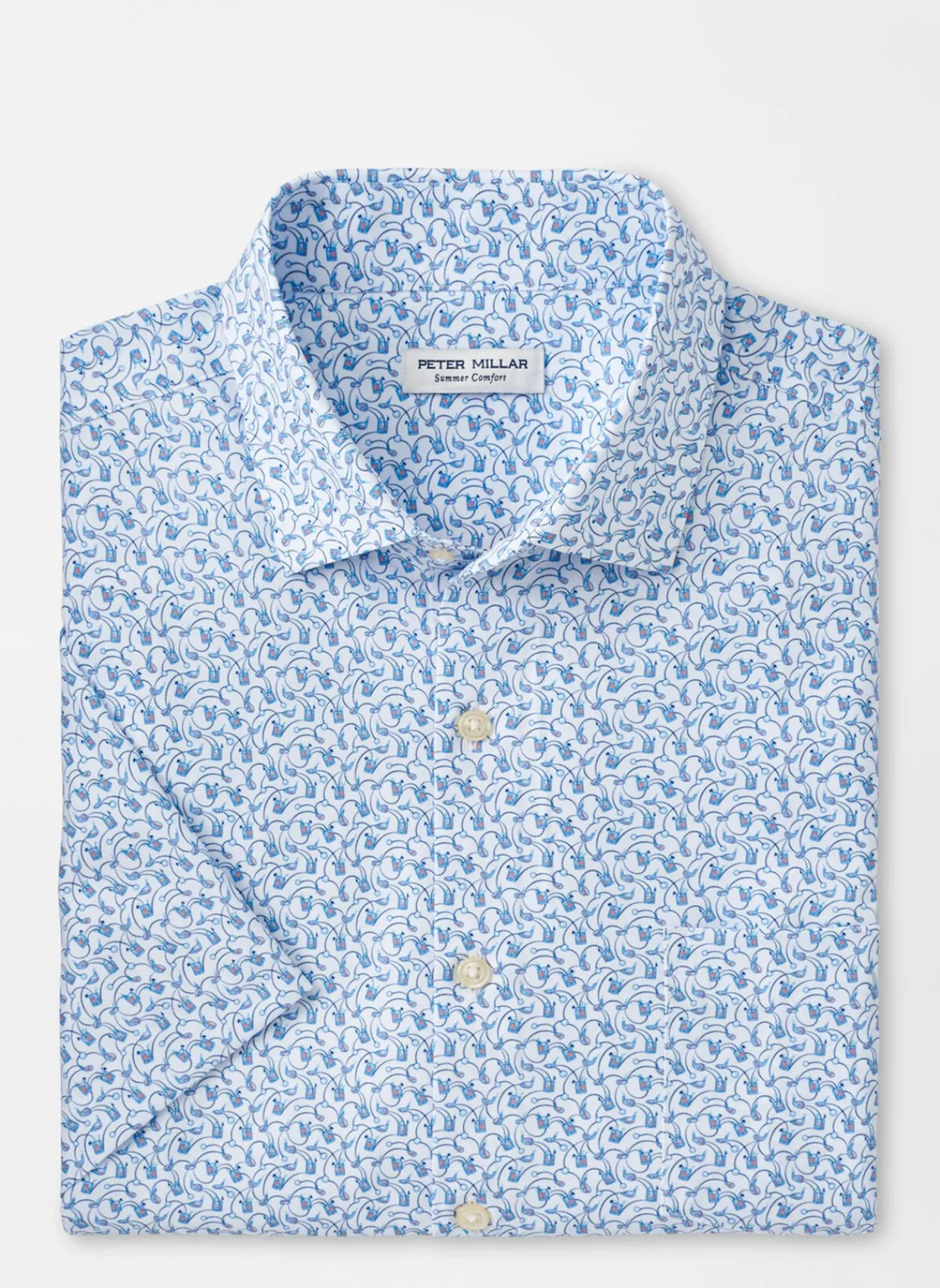 Peter Millar Sport Shirts|Tee Club Performance Poplin Sport Shirt