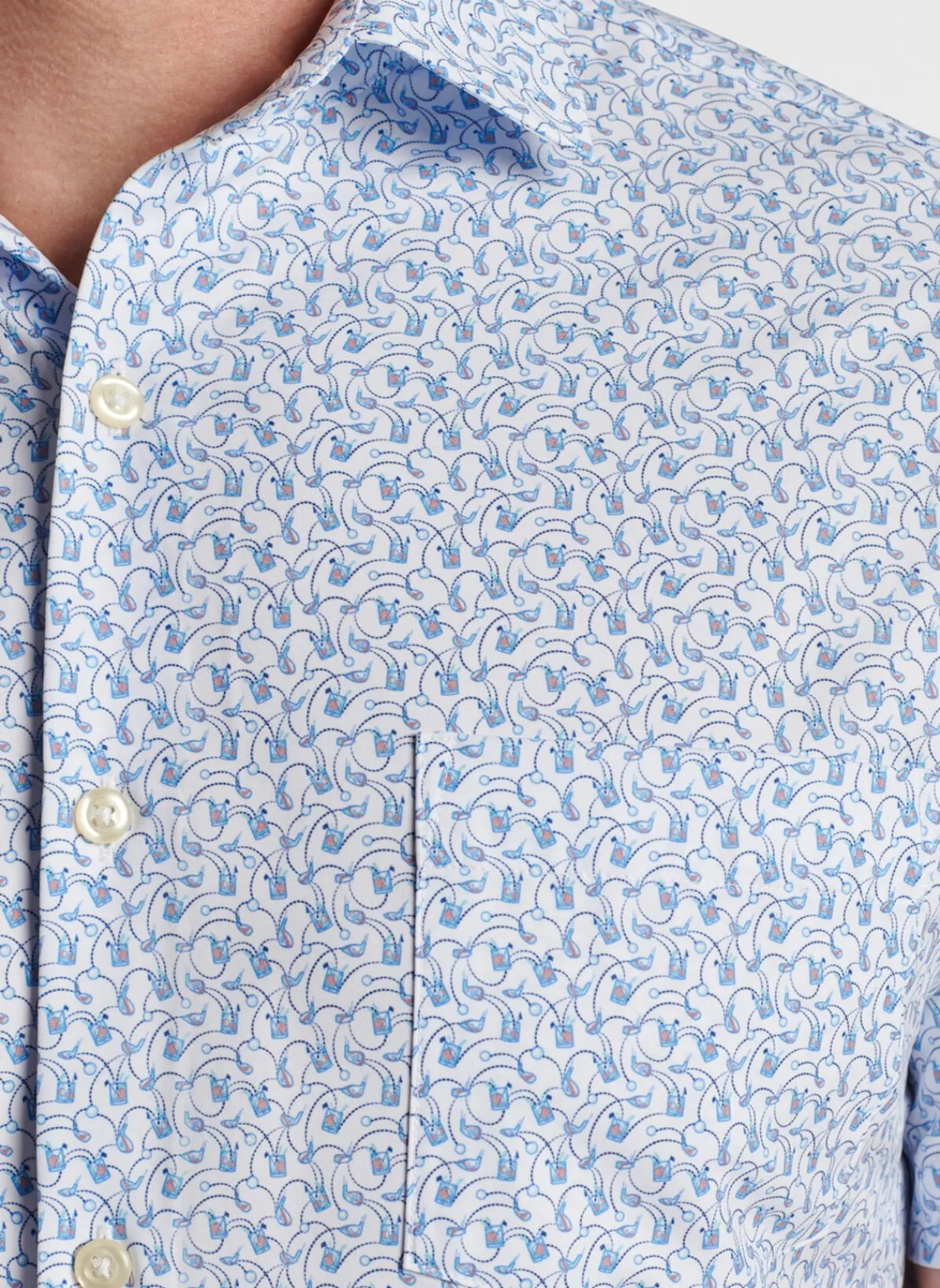 Peter Millar Sport Shirts|Tee Club Performance Poplin Sport Shirt
