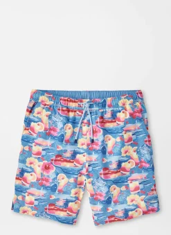Peter Millar Swim Trunks|Tequila Sunrise Swim Trunk