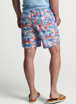 Peter Millar Swim Trunks|Tequila Sunrise Swim Trunk