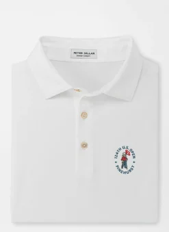 Peter Millar Polos|124Th U.S. Open Solid Performance Jersey Polo