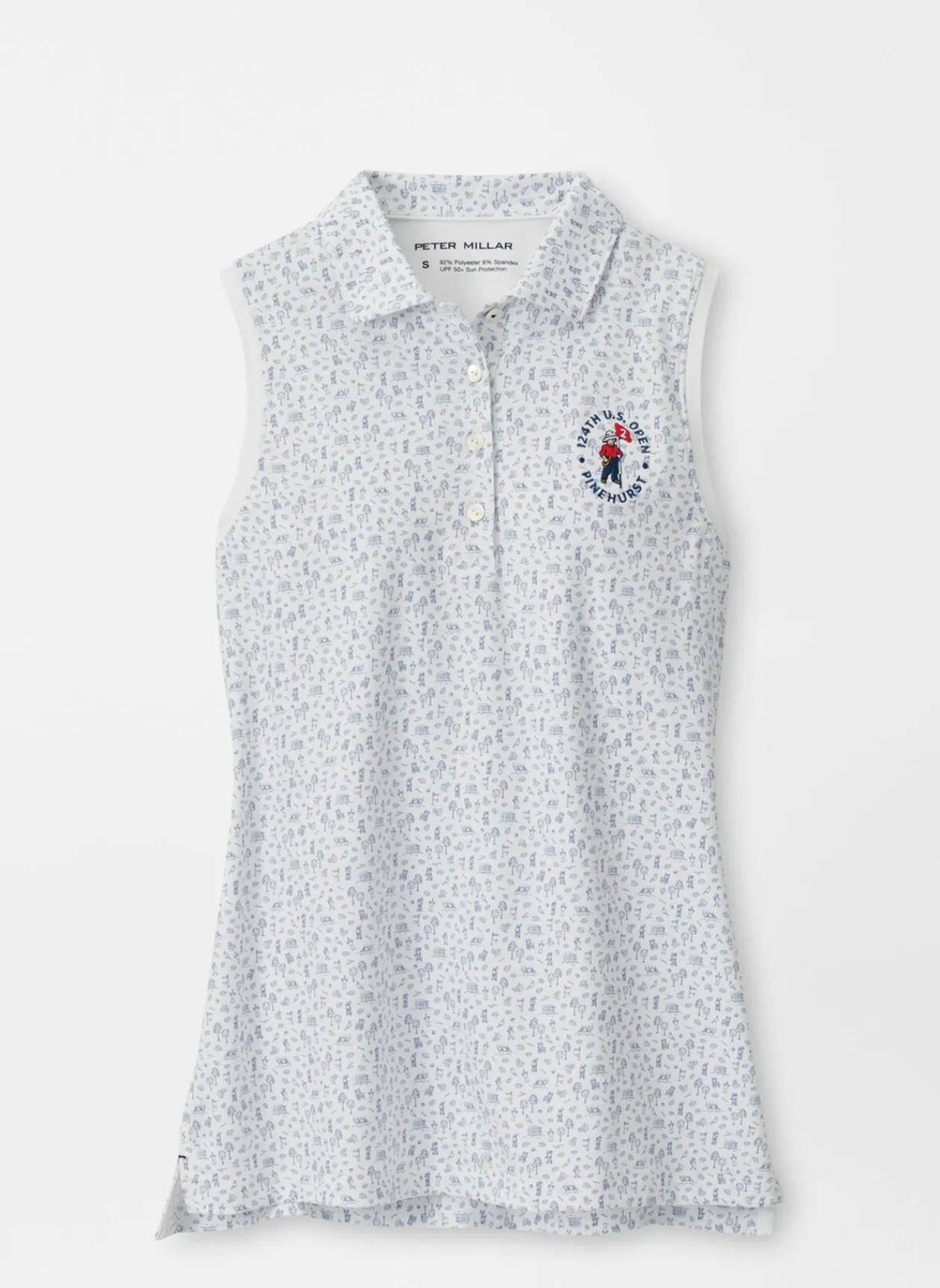 Peter Millar U.S. Open Women'S|124Th U.S. Open Women'S Sleeveless Button Polo