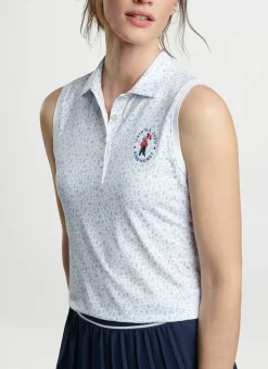Peter Millar U.S. Open Women'S|124Th U.S. Open Women'S Sleeveless Button Polo