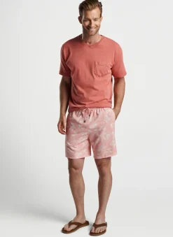 Peter Millar Swim Trunks|Thatched Hawaiian Swim Trunk