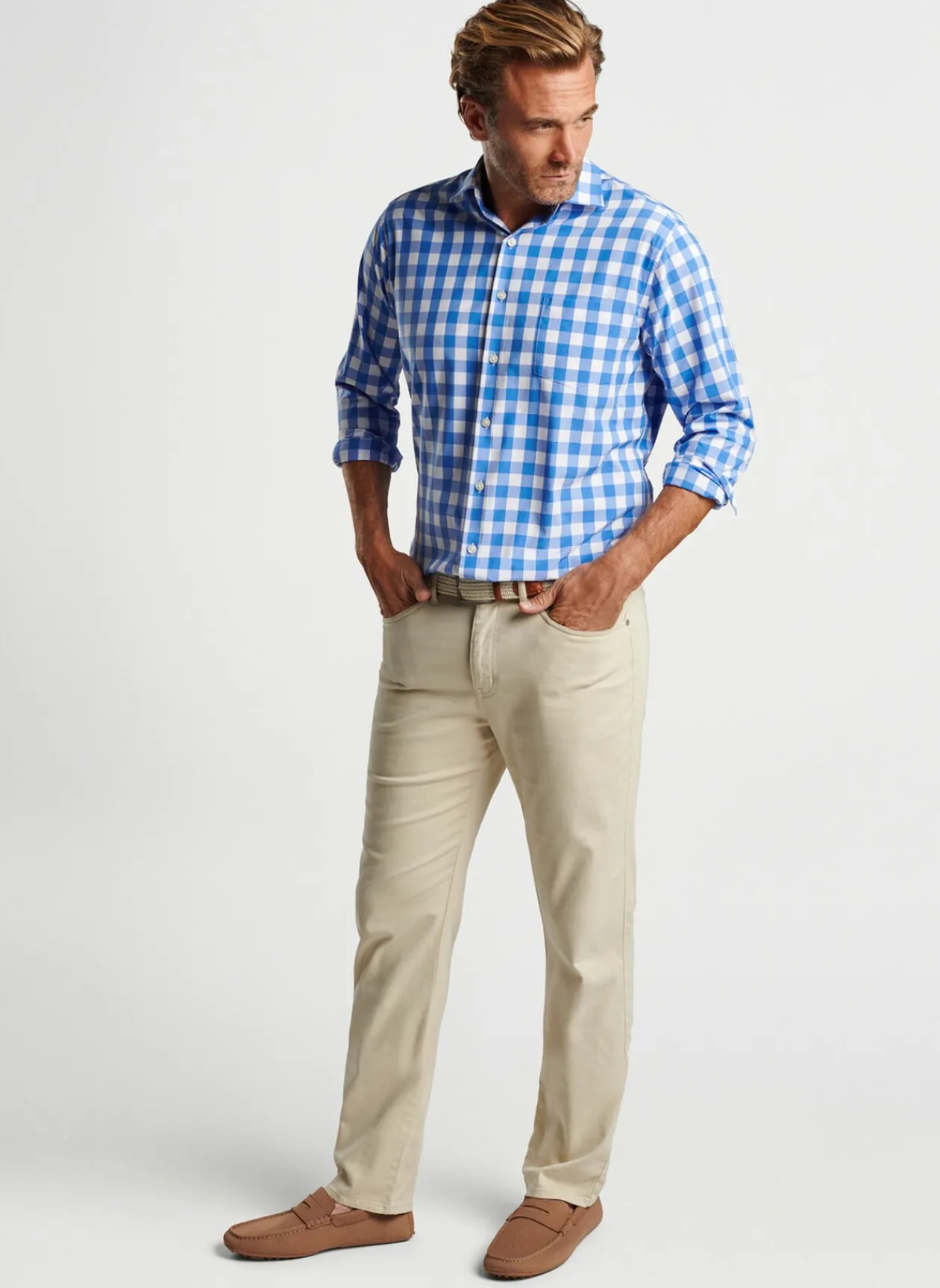Peter Millar Sport Shirts|Van Ness Performance Poplin Sport Shirt