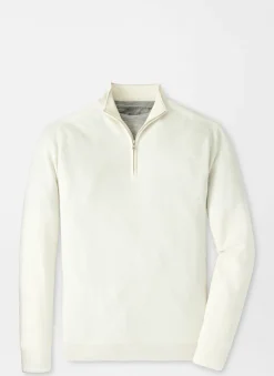 Peter Millar Sweaters|Voyager Cashmere-Silk Saddle Shoulder Quarter-Zip