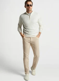 Peter Millar Sweaters|Voyager Cashmere-Silk Saddle Shoulder Quarter-Zip